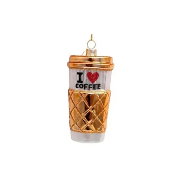 Vondels Kersthanger I love coffee 10 cm