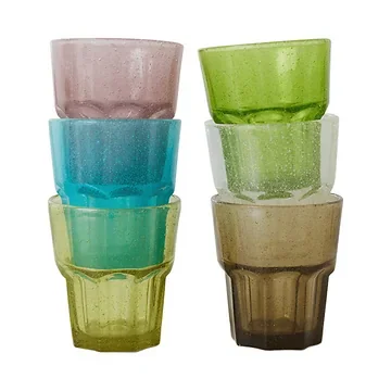 HKliving Waterglas Mineral 6 stuks