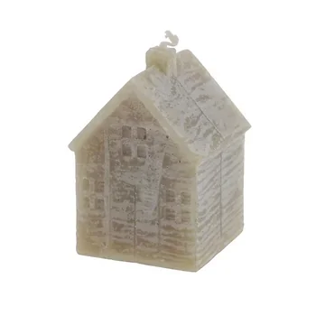 Home Society Kaars Huis S Taupe 8.5 cm