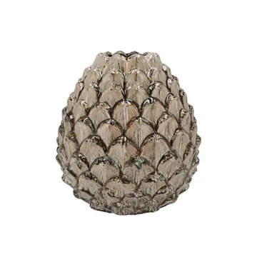 Mika Nordic vaas dennenappel groen 15 x 15 cm
