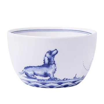 Heinen Delfts Blauw Dipschaaltje Teckel Nhaan