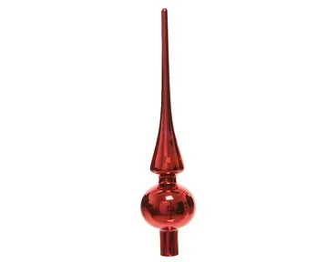 Decoris Piek kerstrood glanzend glas 26 x 6 cm