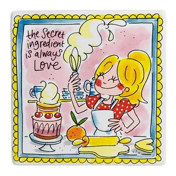 Blond Amsterdam Tegel Even Bijkletsen Cooking 13 x 13 cm