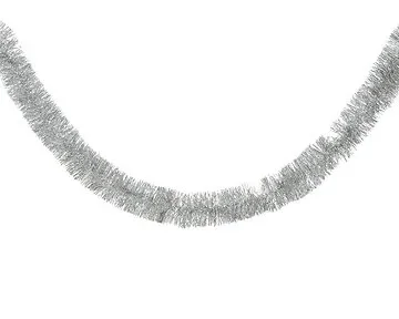 Decoris kerstslinger Lametta zilver glanzend 270 cm