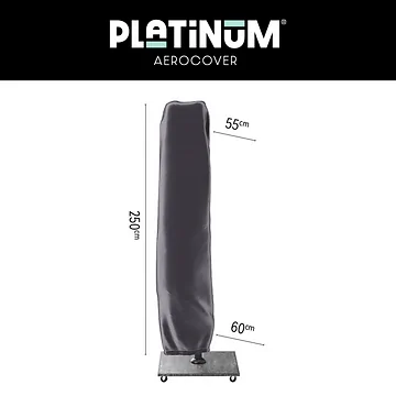 AeroCover Zweefparasolhoes 7970 Antraciet 250 x 60 cm