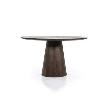 Eleonora Eettafel Aron Rond Bruin 130 x 130 x 76 cm