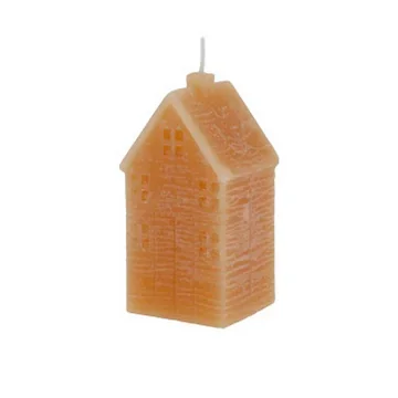 Home Society kaars huis perzik 8.5 cm