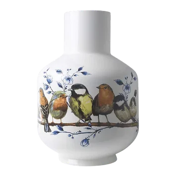 Heinen Delfts Blauw Hoge Bolvaas Bosvogels