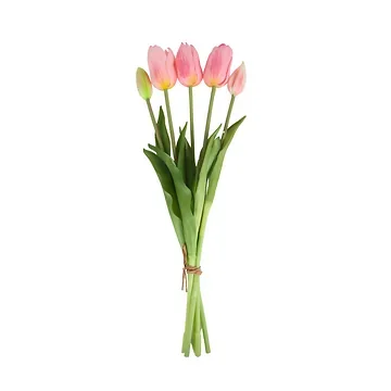 Tulp zijde bundel lichtroze 5 stuks 40 cm
