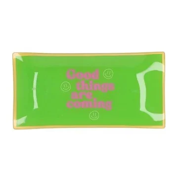 Daan Kromhout Design Bord Rechthoek Good Things Are Coming 20 x 10 x 2 cm
