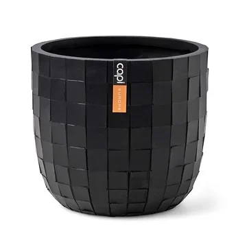 Capi Europe Bloempot Blocks Zwart 24 x 21 cm
