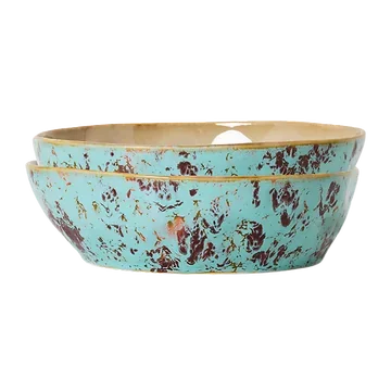 HKliving Pastakom 70's Ceramics Patina 2 stuks 19.5 cm