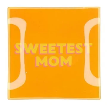 Daan Kromhout Design Bord Vierkant Sweetest Mom 18 x 18 x 2 cm