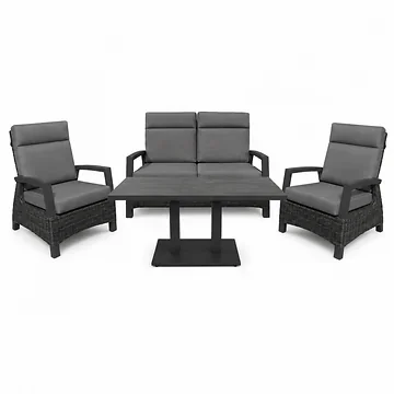 Royal Seasons Loungeset 4-zits Lissabon met Tafel Antraciet