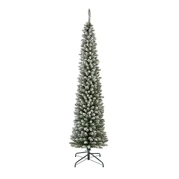 Everlands kunstkerstboom Pencil pine sneeuw 240 x 70 cm