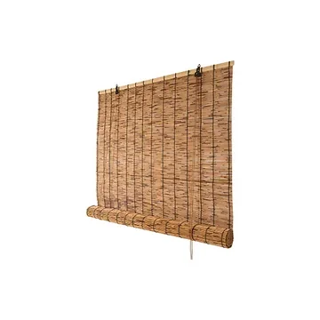 De Bosrand Rolgordijn Riet carbonized Bruin 180 x 180 cm