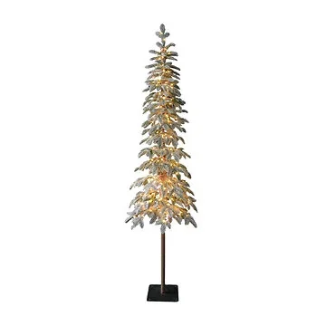 Evergreen kunstkerstboom Mountain sneeuw met verlichting en dimmer 180 x 48 cm