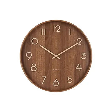 Karlsson Wandklok Pure Donker Lindehout medium