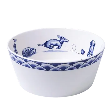 Heinen Delfts Blauw Voerbak Teckel Nhaan
