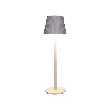 Draadloze Tafellamp ribbel mat wit LED dimbaar 36.5 x 11 cm