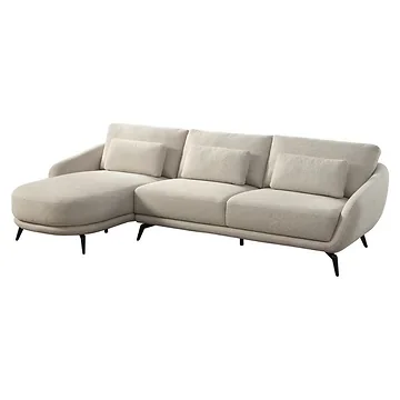 24Seven Hoekbank Lucca Driezits Links Beige 287 x 163 x 82.5 cm