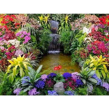 Tuinposter Waterval 80 x 60 cm