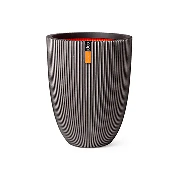 Capi Europe Vaas elegant laag Groove NL antraciet