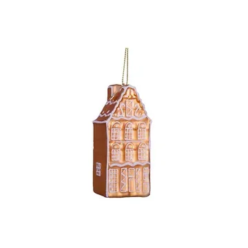 Vondels Kersthanger gemberbrood grachtenpand 9 cm