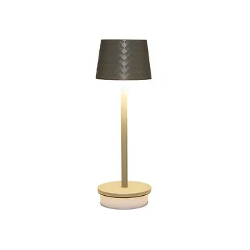 Draadloze Tafellamp mat olijf LED dimbaar 22.5 x 8.5 cm