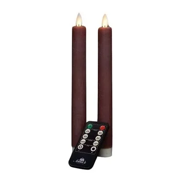 Dinerkaars LED Wax Roze 23 cm 2 stuks met afstandsbediening