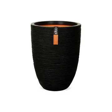 Capi Europe Vaas elegant laag Rib NL zwart