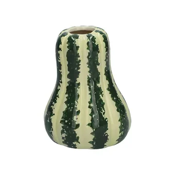 Vaas flespompoen groen 11 x 14.5 cm