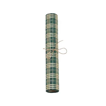 Home & Styling tafelloper groen ruit 250 x 28 cm