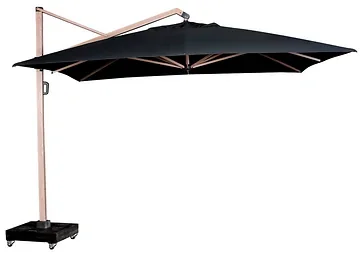 Platinum Zweefparasol Icon T¹ Faded black Rechthoek 400 x 300 cm