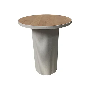 De Bosrand Bijzettafel Light Stone Wit 36 x 46 cm