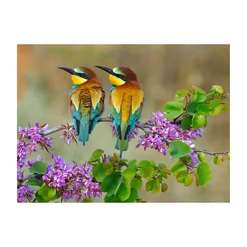 Anna's Collection Tuinposter Buitencanvas Bijeneters 78 x 78 cm