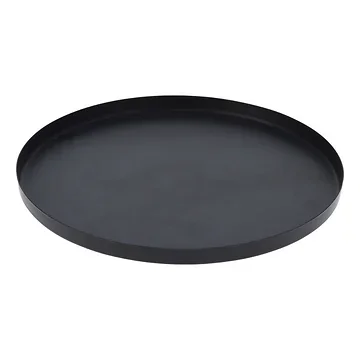 Kaarsenplateau zwart staal 21.5 x 1.5 cm