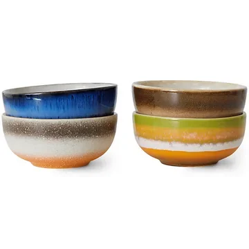 HKliving 70S Ceramics xs Bowls, Sierra 4 stuks