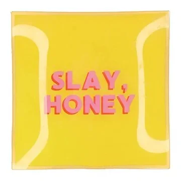 Daan Kromhout Design Bord Vierkant Slay, Honey 18 x 18 x 2 cm