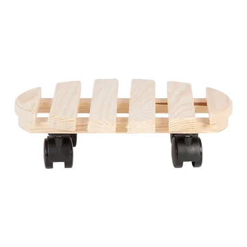 Esschert Design Plantentrolley Rond Naturel 28,7 cm