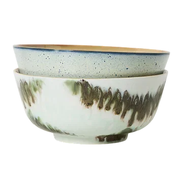 HKliving Ramenkom 70's Ceramics Minimalist 2 stuks 19 cm