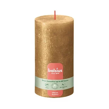 Bolsius Shimmer Stompkaars Goud 6.8 x 13 cm