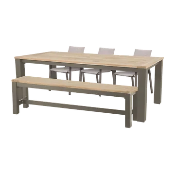 Royal Seasons Stoel-bank Diningset 6-zits Solare Espresso