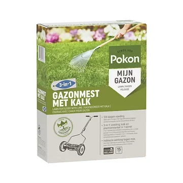 Pokon Gazonmest met Kalk 1kg voor 15m2