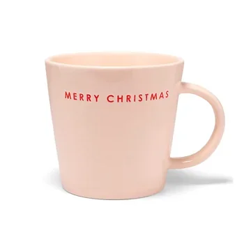 Vondels Ceramic tea cup merry christmas ecru 350 ml