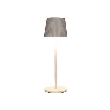 Draadloze Tafellamp ribbel mat wit LED dimbaar 27.5 x 9 cm