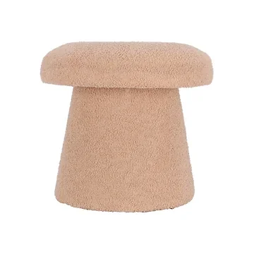 De Bosrand Poef Paddenstoel Teddy Beige 43 cm
