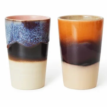 HKliving Theemok 70's Ceramics Dusk 2 stuks 0.475 L