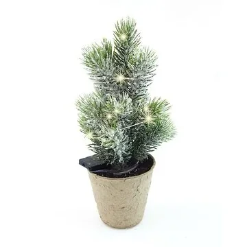 Evergreen miniboompje in pot met verlichting 25 cm