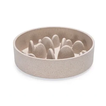 Designed by Lotte Hondenvoerbak Anti Schrok Pom Beige 800 ml 17 x 17 x 4.5 cm